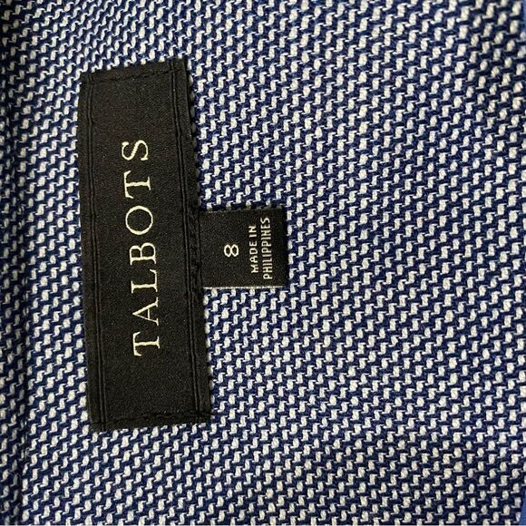 Talbots navy blue open front blazer Size 8 New without tags - Picture 6 of 7